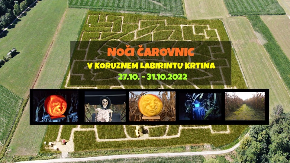 Koruzni labirint Krtina, noč čarovnic, oktober 2022