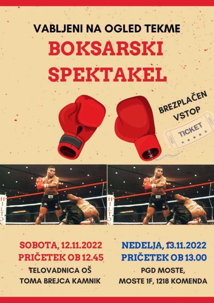 POKAL KAMNIKA V BOKSU, november 2022