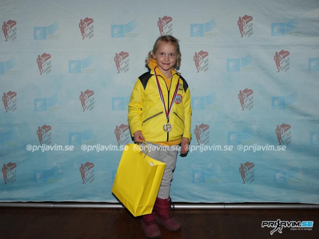 Lija Zamljen, najmlajša tekačica na teku k sv. Primožu 2023