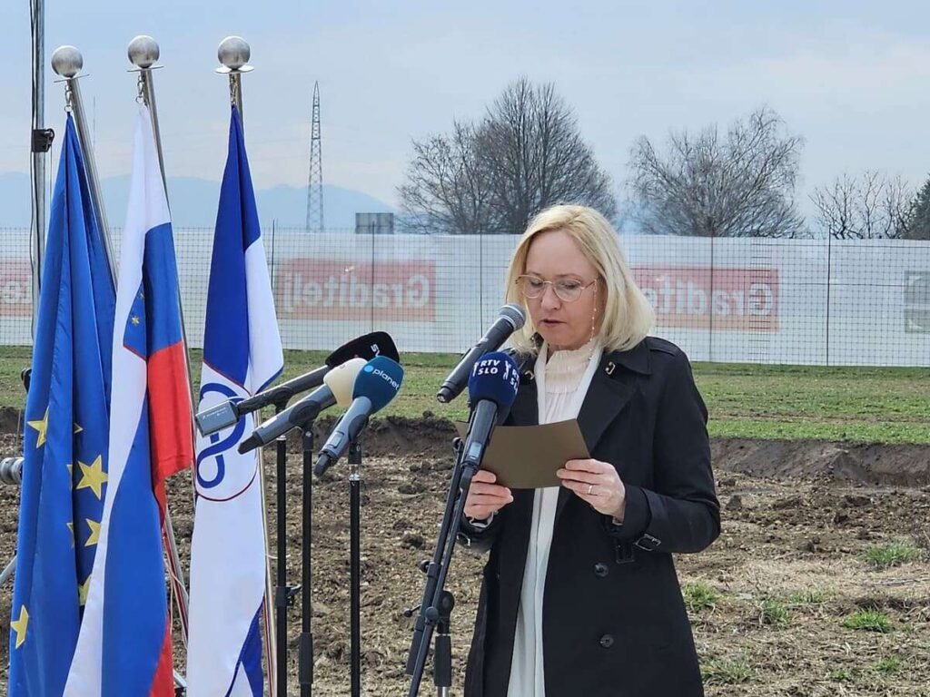 Postavitev temeljnega kamna, Vrtec Iskrica Mengeš, marec 2026