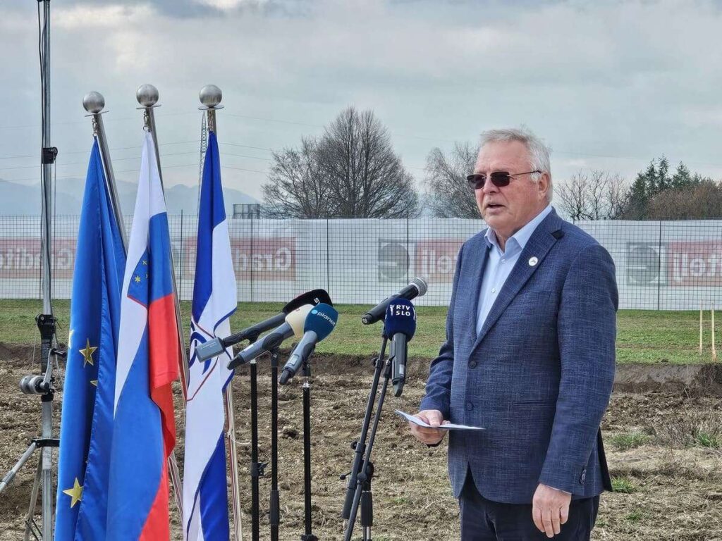 Postavitev temeljnega kamna, Vrtec Iskrica Mengeš, marec 2026