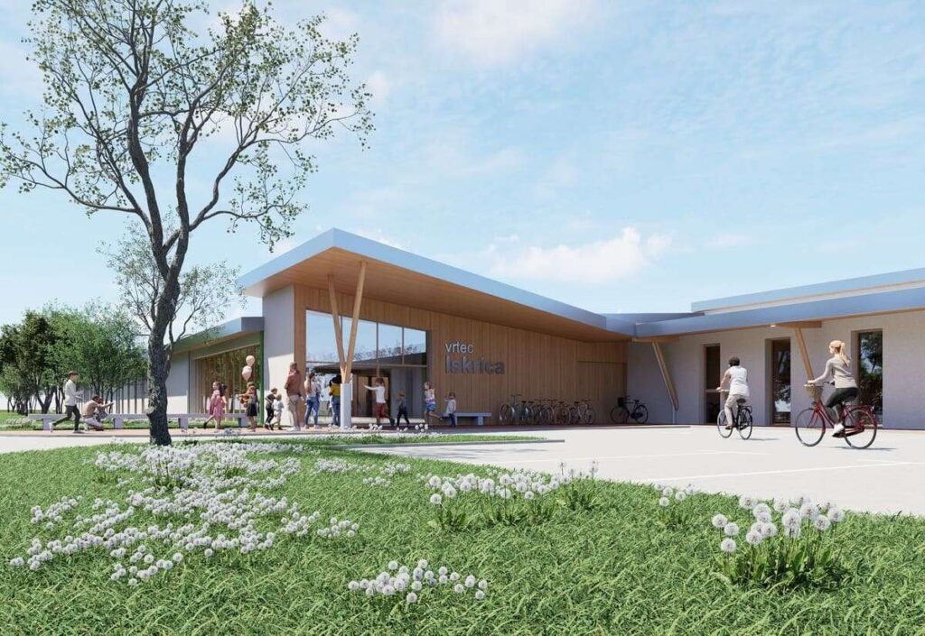 Postavitev temeljnega kamna, Vrtec Iskrica Mengeš, marec 2026