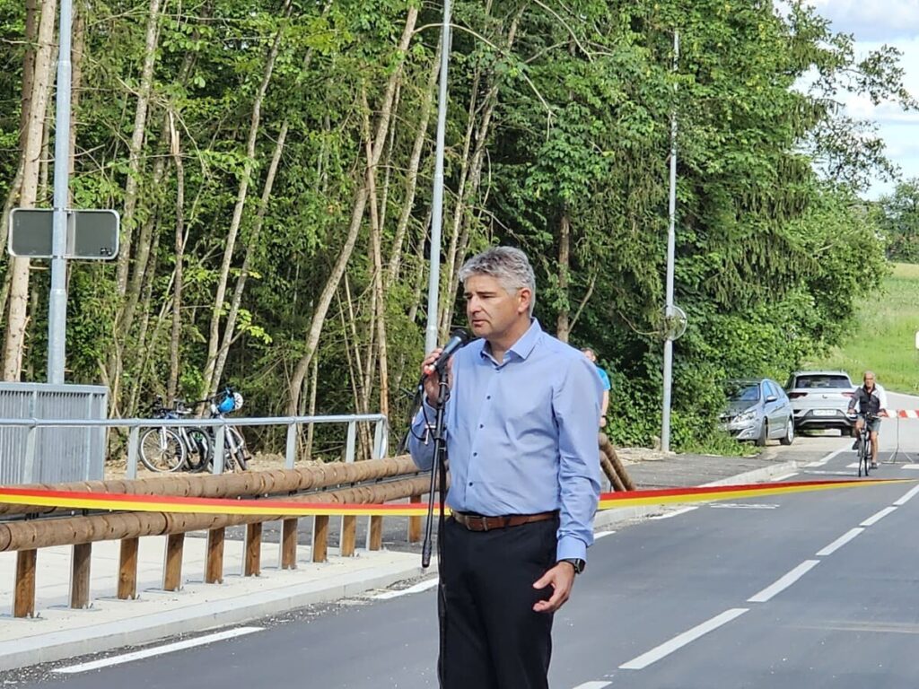 povezovalna cesta med Mostami in Goro ter most čez Tunjščico, odprtje, Komenda